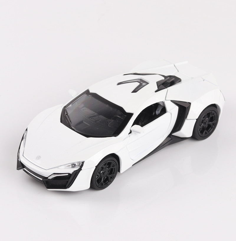 合金汽車模型1:32 Ryken 跑車聲光迴拉玩具跑車音樂模型飾品合集