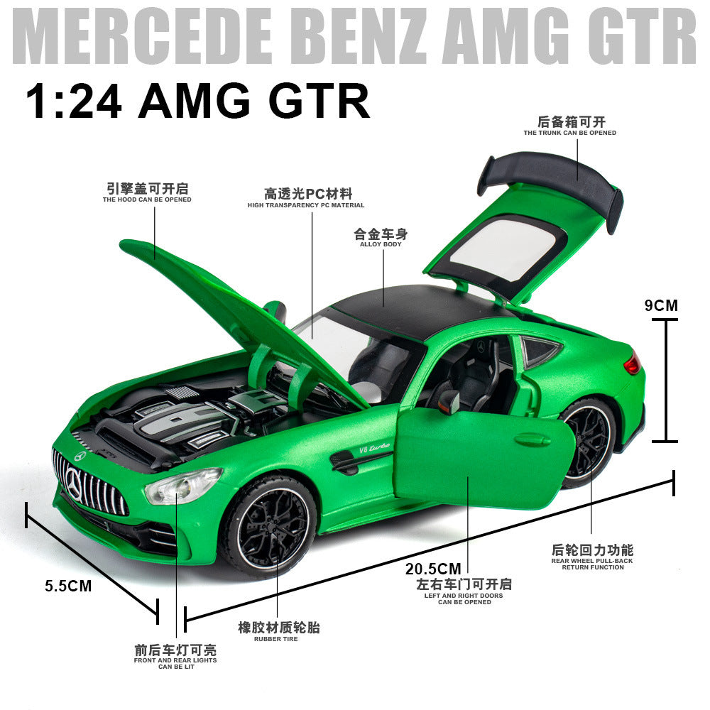 合金汽車模型1:24 Daben GT跑車聲光回拉玩具汽車音樂模型裝飾品批發代批發
