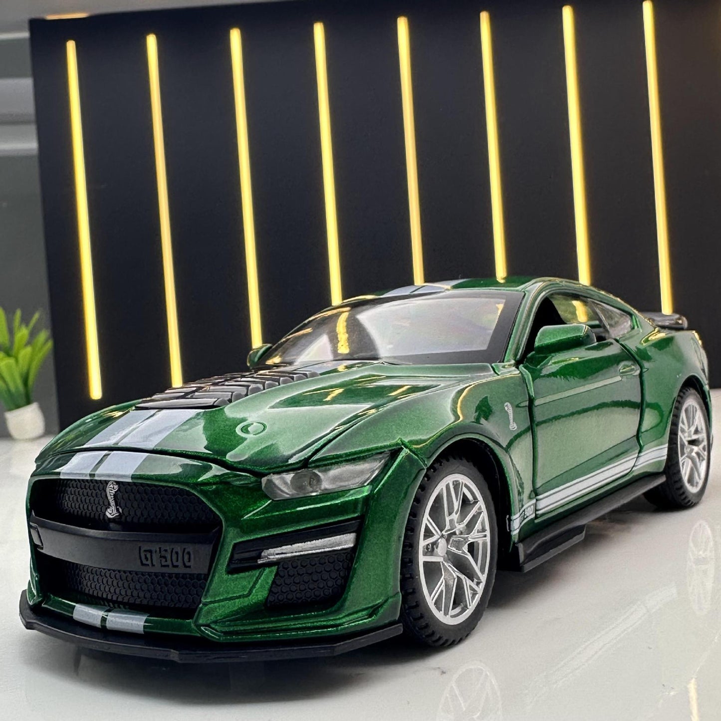 合金車模1:32S helby GT跑車聲光玩具野馬汽車回力模型擺件收藏