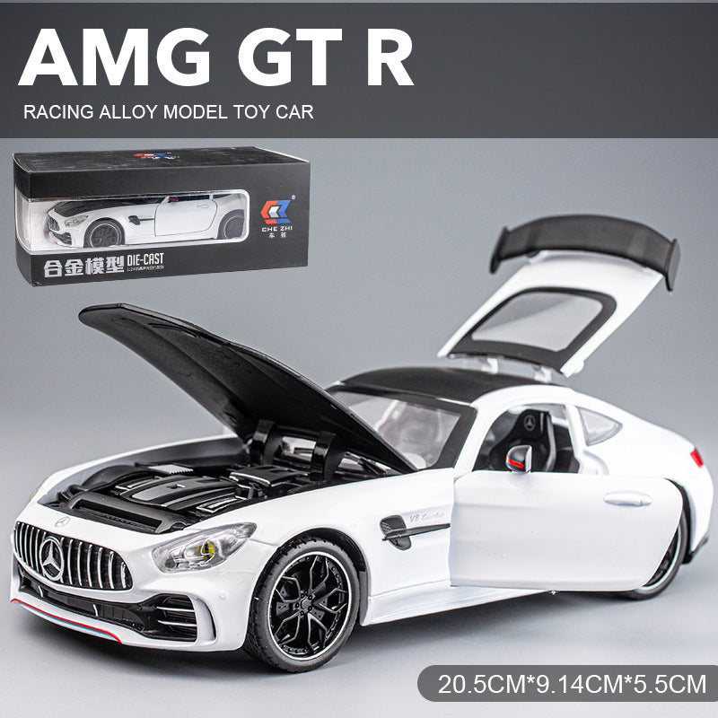 合金汽車模型1:24 Daben GT跑車聲光回拉玩具汽車音樂模型裝飾品批發代批發