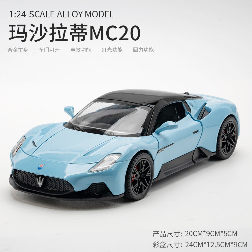合金 1:24 Ant Sarati MC20 汽車模型回力男孩玩具跑車聲光模型裝飾品合集