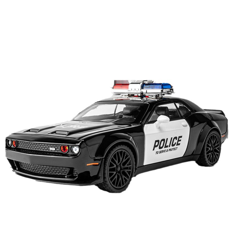 合金汽車模型1:32 Hellcat 警車聲燈回拉玩具汽車音樂模型裝飾品集