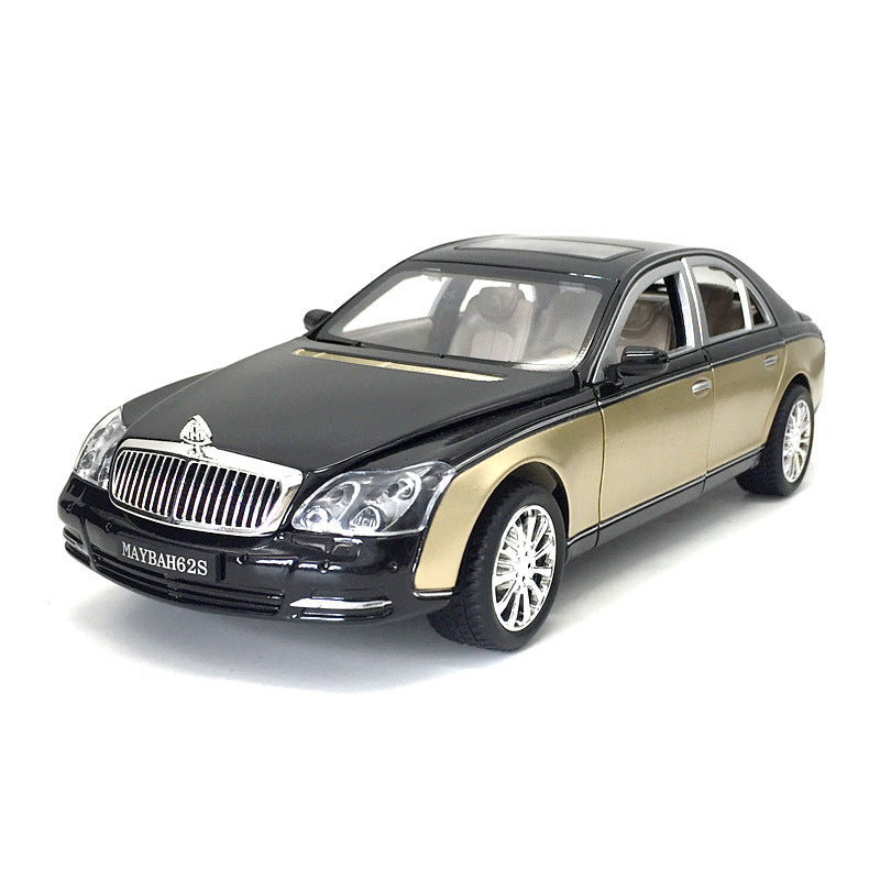 合金車模1：24 Maybach 62S商務轎車帶聲光回力男玩具汽車模型擺件