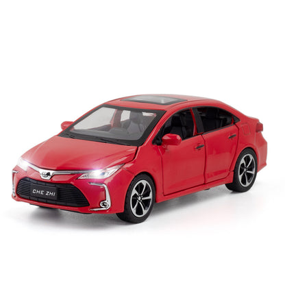 合金車模1：32 Toyota Corolla 聲光回力玩具汽車音樂模型擺件