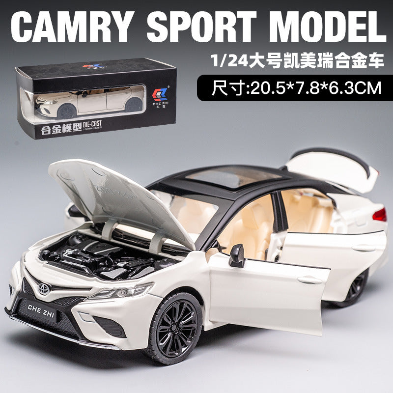 合金車模1：24 Camry 汽車聲光回力玩具車音樂模型擺件藏品代發