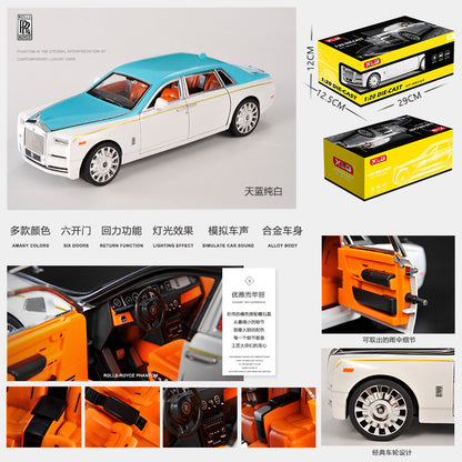 合金車模1比20 Rolls-Royce 幻影特別版帶聲光回力玩具汽車音樂模型擺件