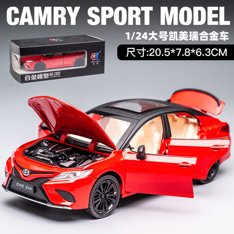 合金車模1：24 Camry 汽車聲光回力玩具車音樂模型擺件藏品代發